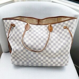 Louis Vuitton Neverfull GM Damiur Azur—see pics and read caption